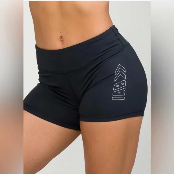 IAB MFG Womens Black Performance Workout Shorts Size Medium Athletic Activewear - Image 6