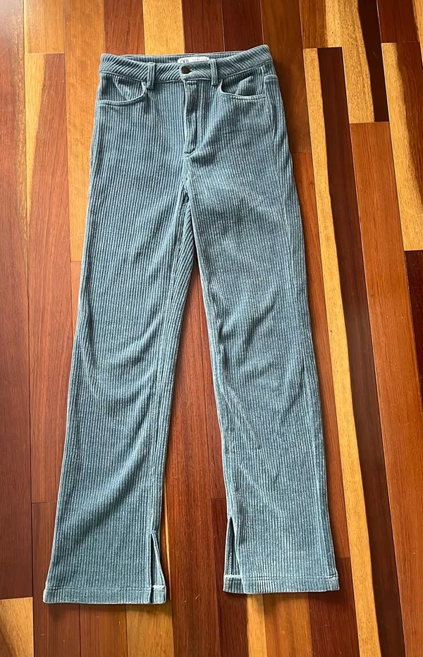 ZARA Blue Corduroy Pants - Image 2