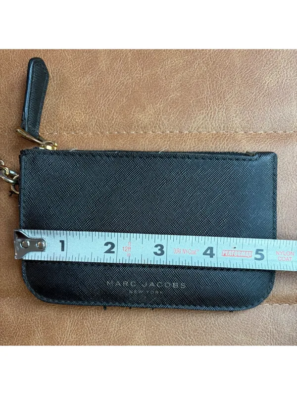 Marc Jacobs Saffiano leather top-zip coin pouch and card case - Image 6