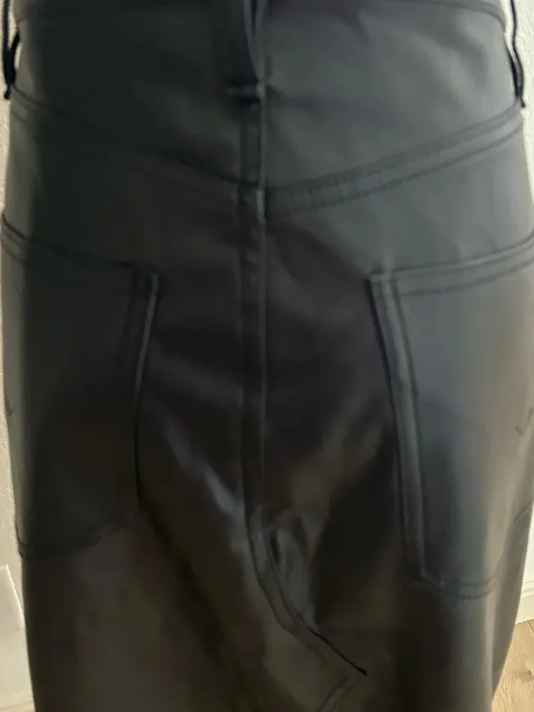 Hudson Faux Leather Midi Skirt, Black, Size 6/28 Rent the Runway - Image 7