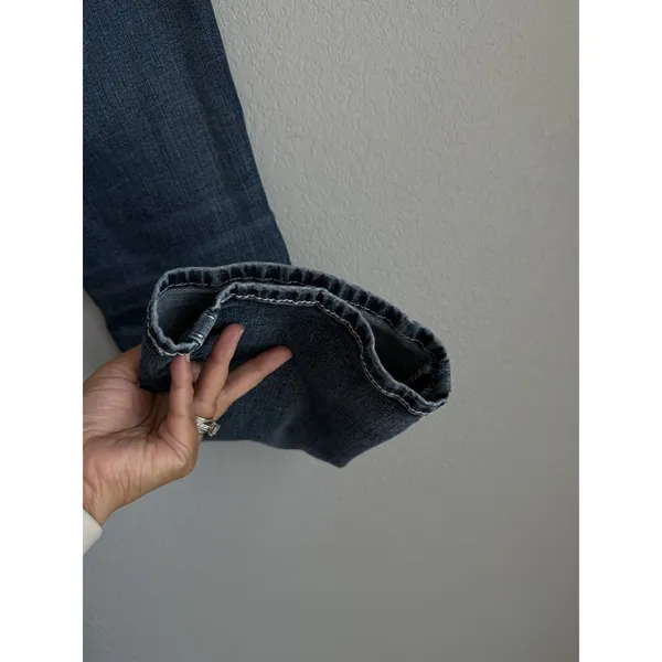 Miss Me Mid Rise Easy Bootcut Jeans 30 Blue Thick Stitch Bling Western Y2K Boho - Image 11