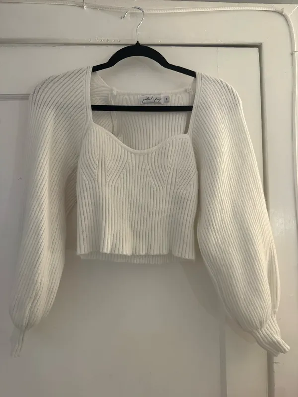 White Petal & Pup Sweater - Image 2