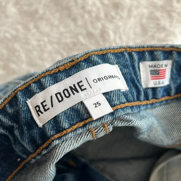 Re/done 90s Denim Vintage Mini Skirt size 25 - Image 4