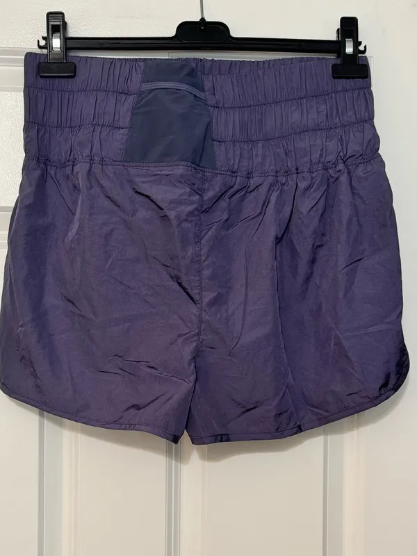 NWT Free People Movement Blue Purple The Way Home Running Athletic Shorts Large - Image 3