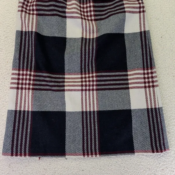 Vintage Plaid Wool Skirt Faux‎ Wrap Midi Long Maxi Skirt Women Size 12 A Line - Image 6