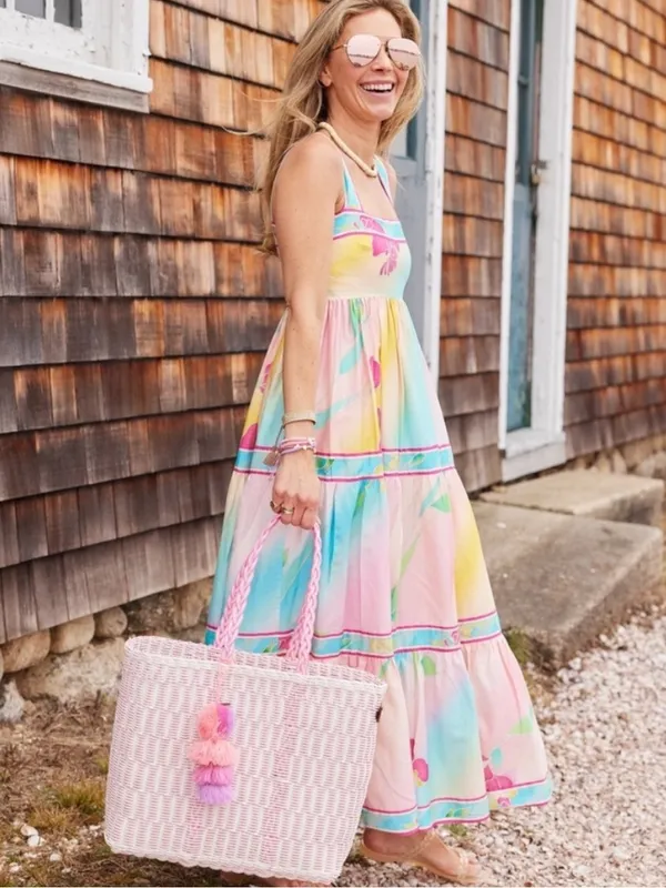 Hunter Bell Rita Cotton Tiered Dress Size XS - Image 3