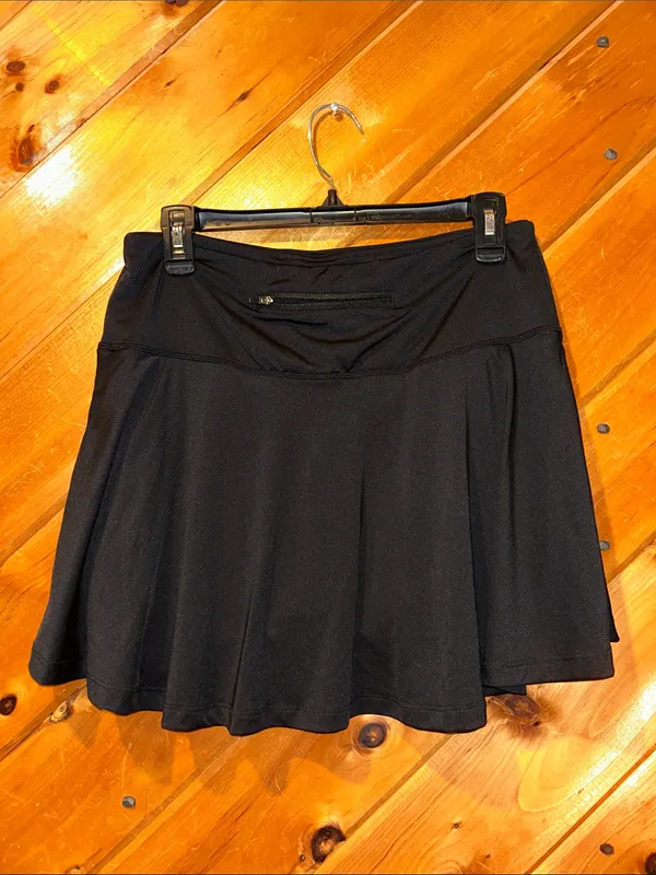 Black Pleated Tennis Pickle Ball Golf Active Skort w pockets - Image 8