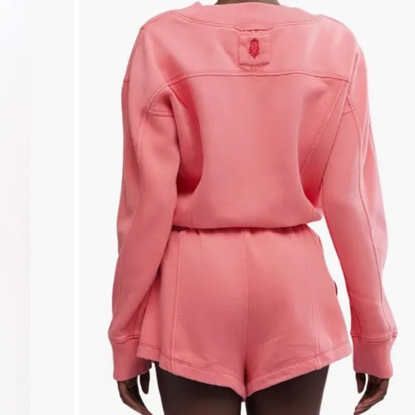 Free People Movement Intercept Romper in Hibiscus Pink - Image 3