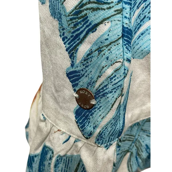 Roxy Halter Sleeveless Tropical Beach Palm Leaf Floral Mini Dress XS NWT - Image 6