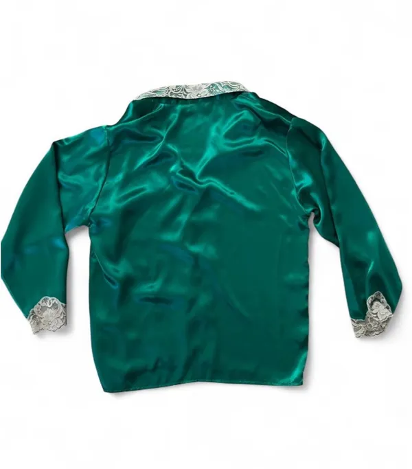 Victoria's Secret Gold Label Vintage Green Pajama Top - Image 4