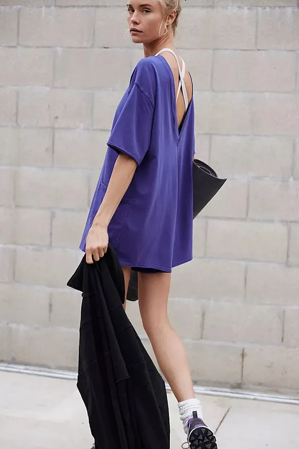 Free People Hot Shot Tee Romper - Image 2