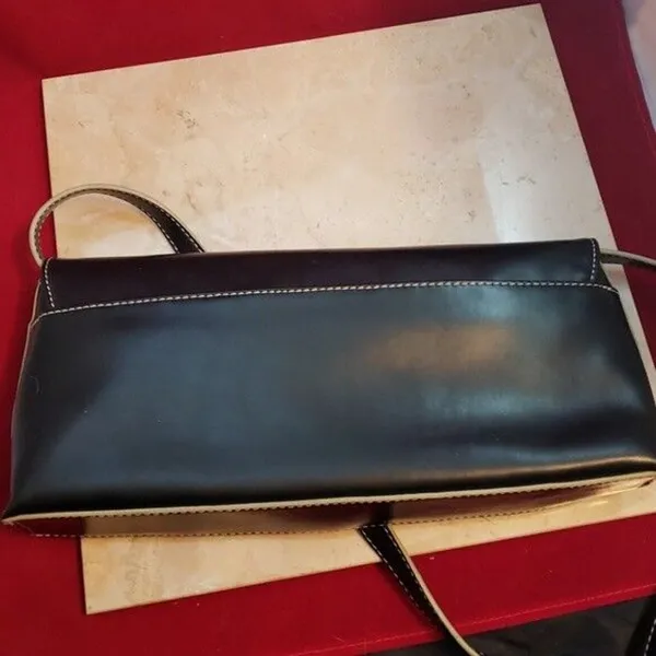 Nine West Black Shoulder Bag with Built In Cell Phone Holder - Image 2