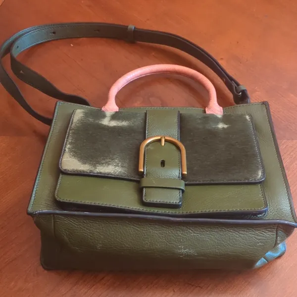 FossilWomen's Green Allie Leather Satchel Purse Handbag - Image 4