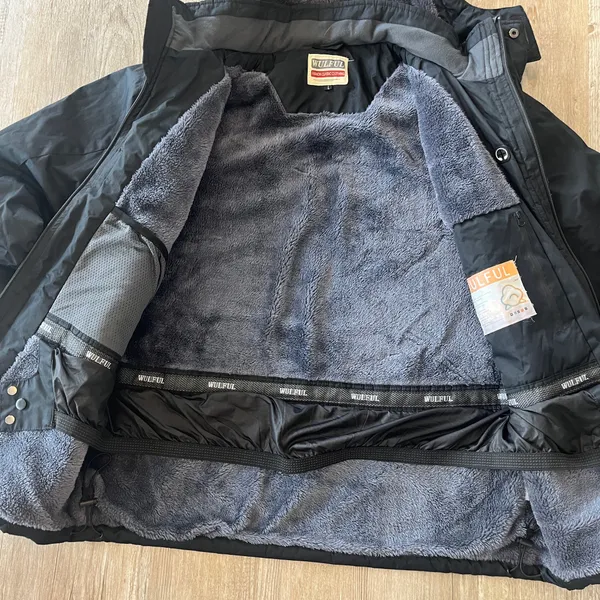 Unisex Wulful Black Heavy Duty Winter Coat - L - Image 6