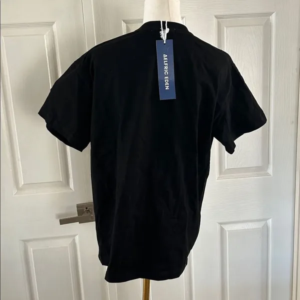 Aelfric Eden Butterfly embroidered Tee shirt with string Pearls, Black, XS, NWT - Image 3