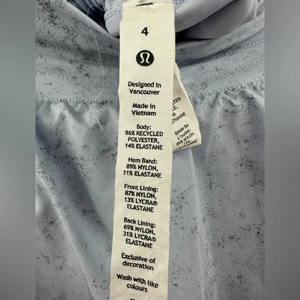 Lululemon Hotty Hot High-Rise Skirt Gravel Dust Pastel Blue Size 4‎ - Image 4