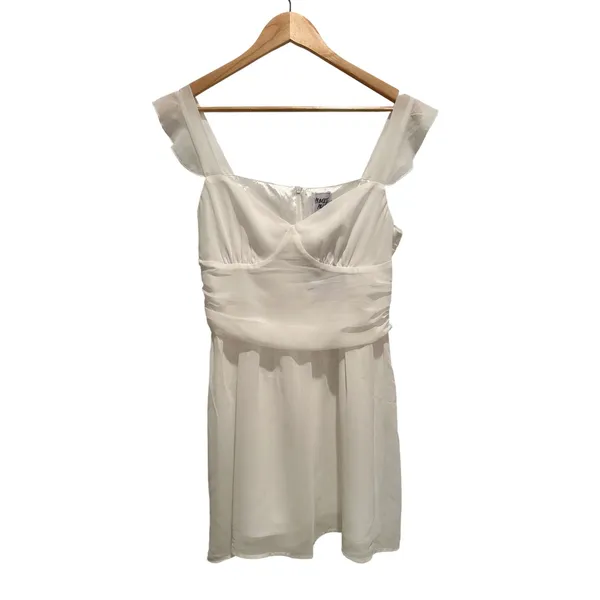 Princess Polly So Sweet Mini Dress White Chiffon US 6‎ NWT Bridal Graduation - Image 2