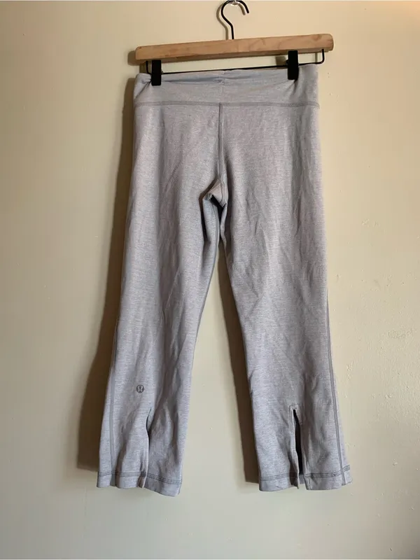 lululemon athletica Light Gray Women Athletic Pants Bottoms Flare Casual - Image 3