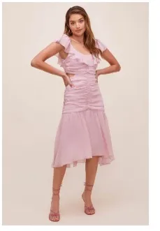 ASTR Dress ruffle midi dress - Image 3
