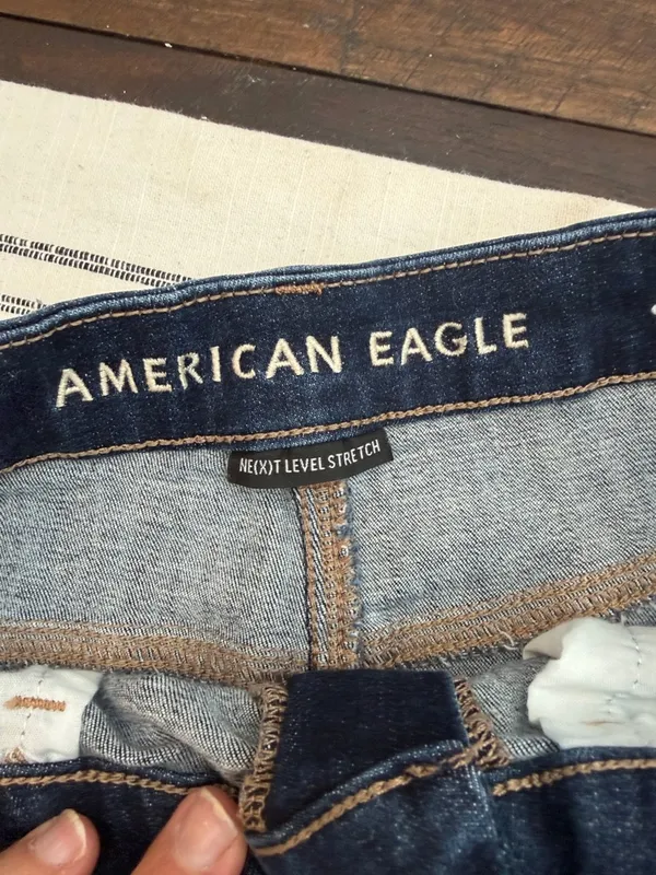 American Eagle Outfitters Indigo Washed Denim Cutoff Shorts - Image 2