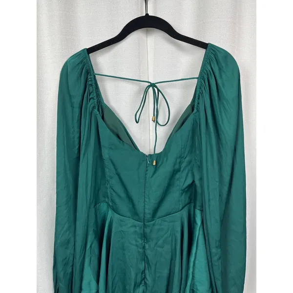 Hello Molly Forest Green Sunrise Memories Ruffle Mini Dress Romper Sz.L/US 8 NWT - Image 11