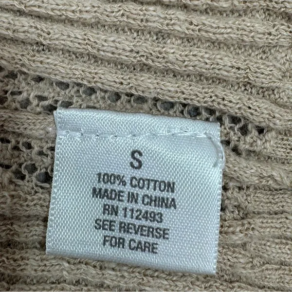 Dress Barn Vintage Open Front Cardigan Topper‎ Sweater Tan Small - Image 11