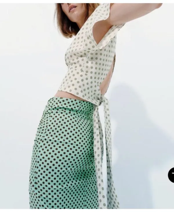 ZARA Green backless crop top - Image 3
