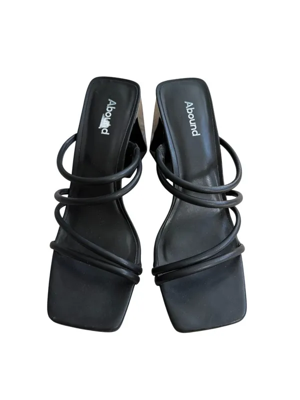ABOUND Black Block Heels Sandals Size US 9.5 - Image 8