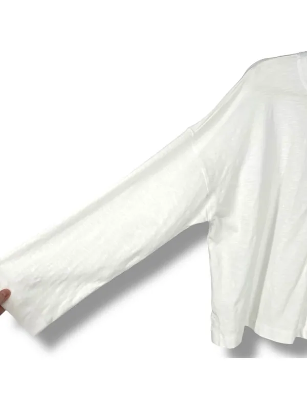Madewell Bombay Minimalist Casual White Long Sleeve Henley Top Size XL NWT - Image 5