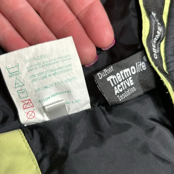 Obermeyer Women's Ski Jacket, Pale Green/White, Size 10 - Image 12