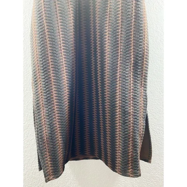 Anthropologie Maeve Meridian Midi Striped Quilted Brown Black Dress NWT - Image 14