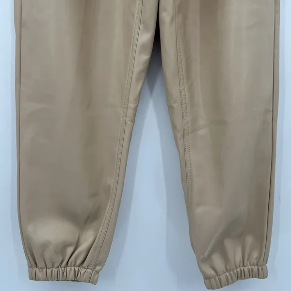 Vintage Havana Faux Leather Joggers Trousers Paperbag Pants‎ Women’s Size Large - Image 5