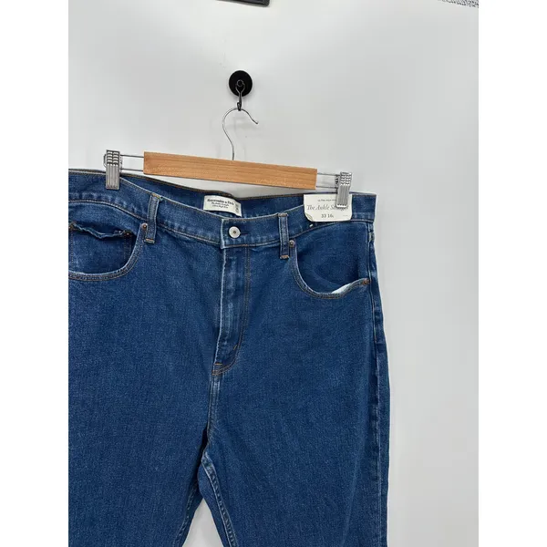 Abercrombie The Ankle Straight Ultra High Rise Denim Jeans Women‎ 33/16L NWT - Image 4