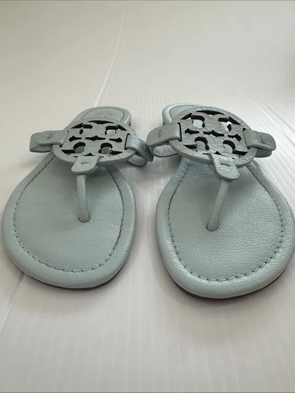 Tory Burch Miller Sandals Seltzer Blue, 7 - Image 12