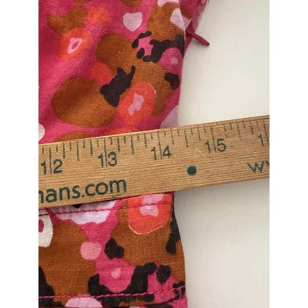 J Crew Top Womens S Pink Floral High Neck Blouse Victorian Ruffles Side Zip - Image 15