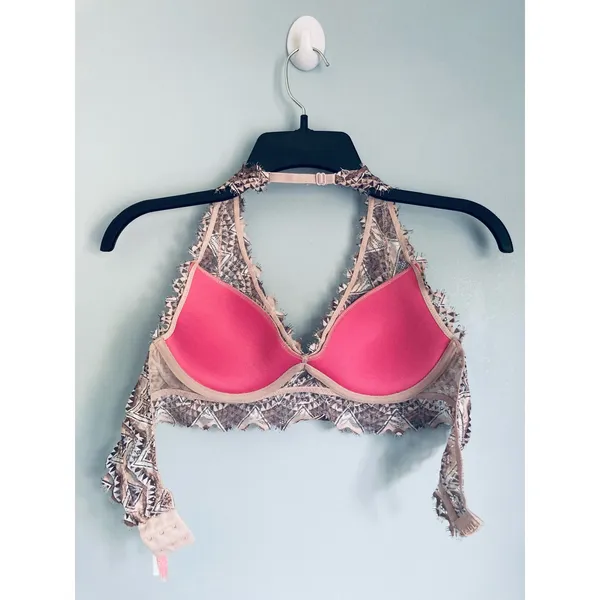 Victoria's Secret Bralette Halter Small Aztec Print Boho Festival - Image 9