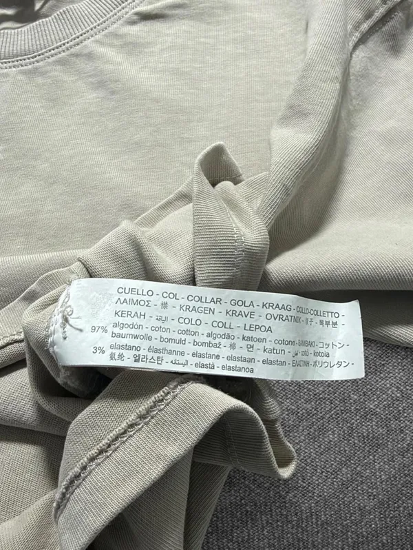Zara Taupe Cropped Boxy T-Shirt Size Small - Image 5