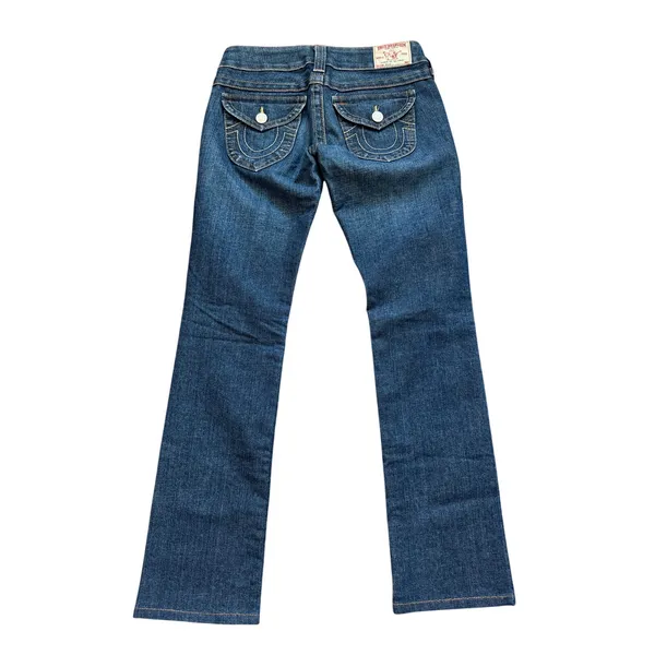 Vintage ‘00s True Religion Billy Dark Wash Low Rise Jeans Size 26 Made in U.S.A. - Image 5