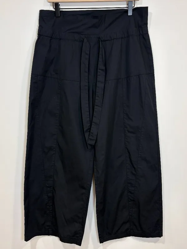 🌟 Bumpsuit 🌟 The Realxed Drawstring Poplin Wide Leg Pant Black Sz S - Image 4
