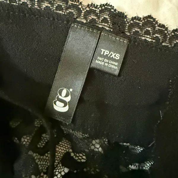 Garage Black Lace Crop Top - Image 3