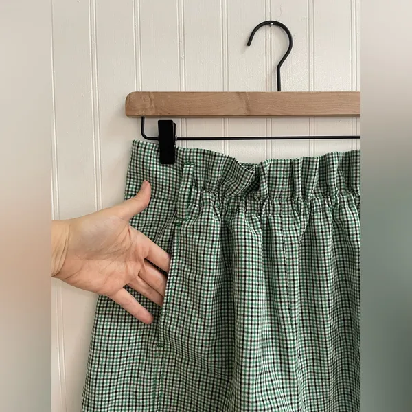 WILFRED Aritzia Gelas High Rise Paperbag Waist Gingham Paid Picnic Shorts Size 4 - Image 9