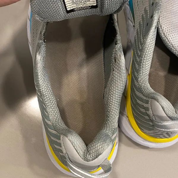 Hoka One One Women's Clifton 5 Grey and Yellow Running Shoes - 9 - Image 13