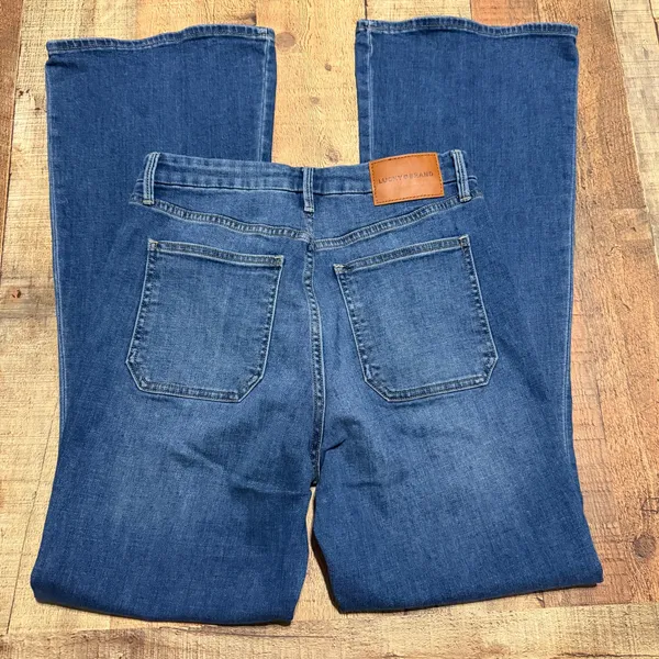 Lucky Brand Women's Dark Denim High Rise Stevie Flare Jeans Sz 10 Boho Festival - Image 6