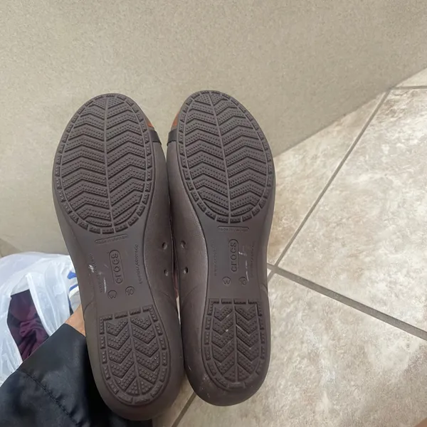 Crocs Cap Toe Flat Espresso Brown Tortoise Shell Ballet Flats Womens Size 10 - Image 3