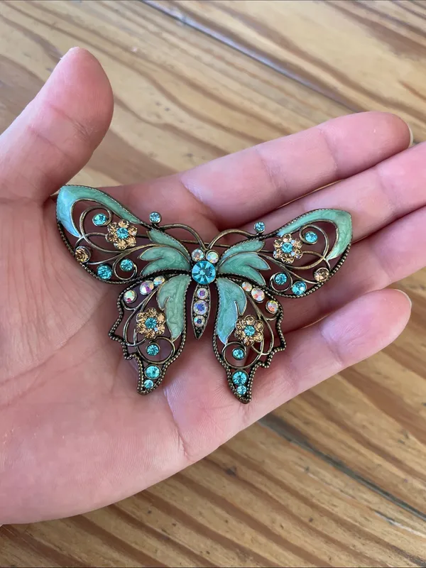 Vintage Nina Ricci for Avon Enamel Butterfly Brooch - Image 4