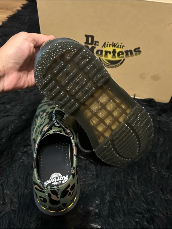 DR MARTENS 1461 distorted leopard animal print leather lace up oxfords shoes 9 - Image 6