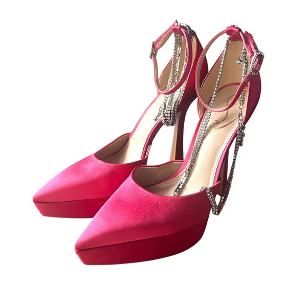 SAM EDELMAN Andie Platform‎ Crystal Heels Pink 9.5 - Image 6