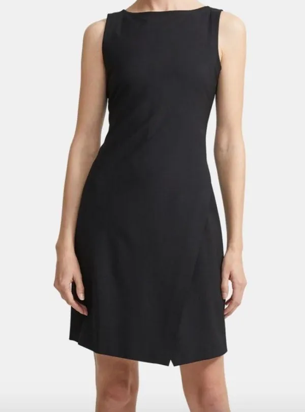 Theory Risbana New Stretch Wool Sheath Dress Black size 6 - Image 4