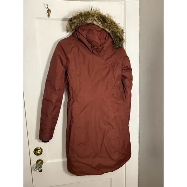 The North Face Arctic II Maroon Red Waterproof Goose Down Parka Jacket - Image 2