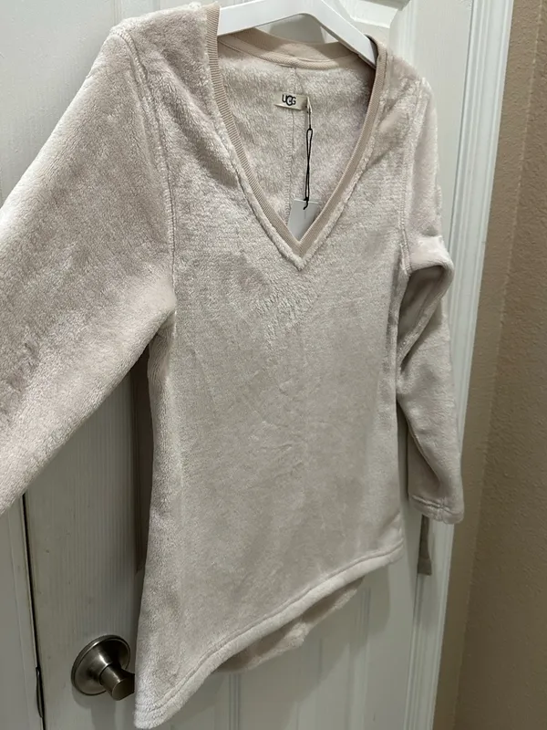 UGG Daisy Cozy Sweater Sweatshirt Fleece Cream Size Small NEW - Image 11